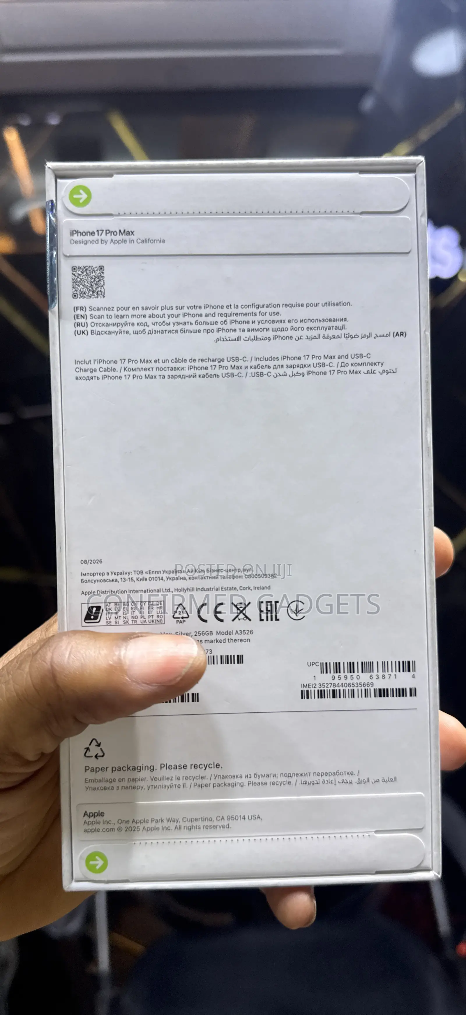 New Apple iPhone 17 Pro Max 256 GB White