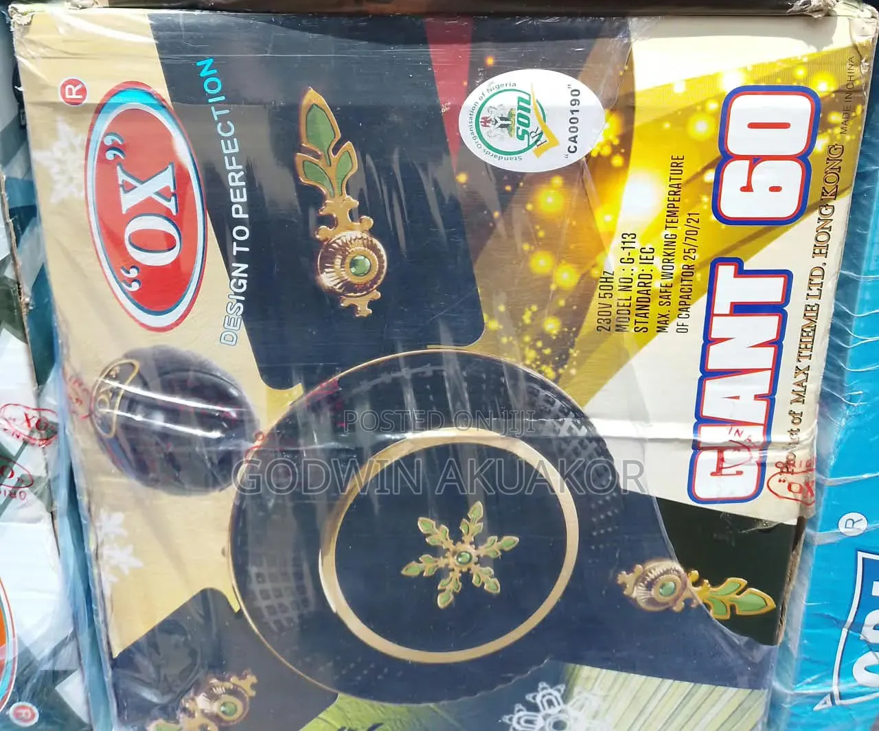 62 Inches Ox Celling Fan Long Blead