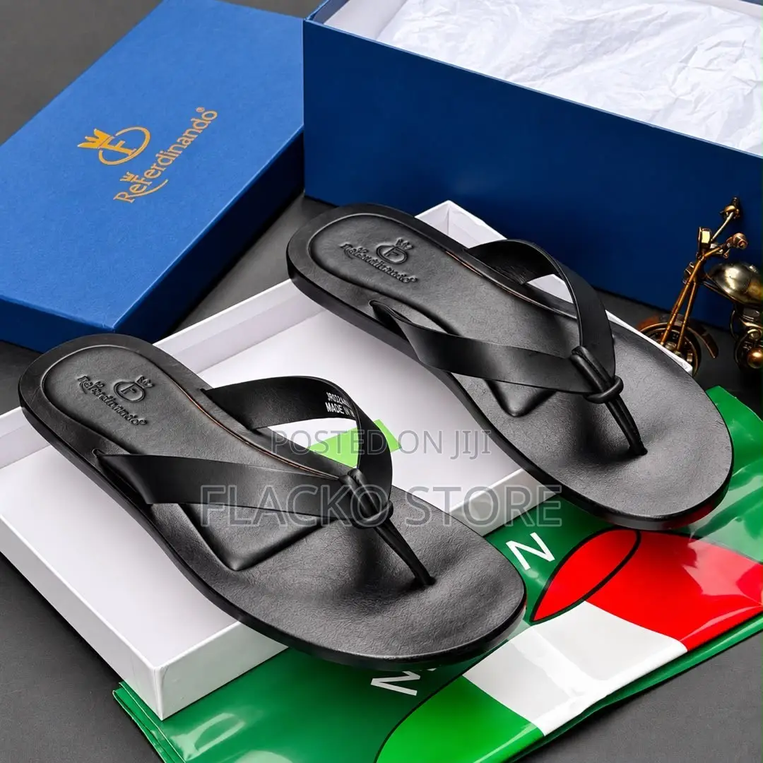 High Quality Re Ferdinando Italian Leather Slippers