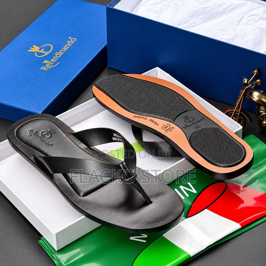 High Quality Re Ferdinando Italian Leather Slippers