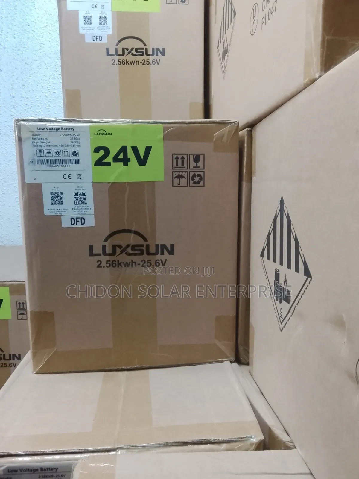 2.56kwh 24v Luxsun Lithium Ion Battery