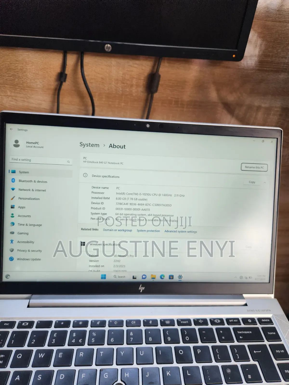 Laptop HP EliteBook 840 G8 8GB Intel Core i5 SSD 256GB