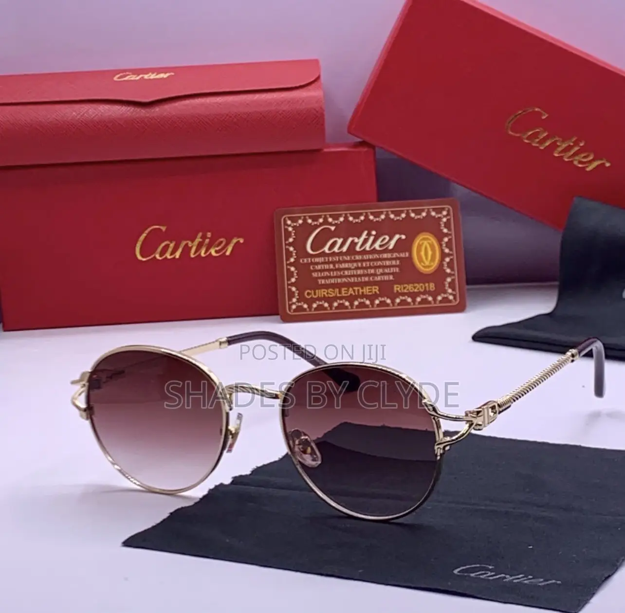 Luxury Cartier Multi Gradient Sunglasses – Elegant Designer Statement