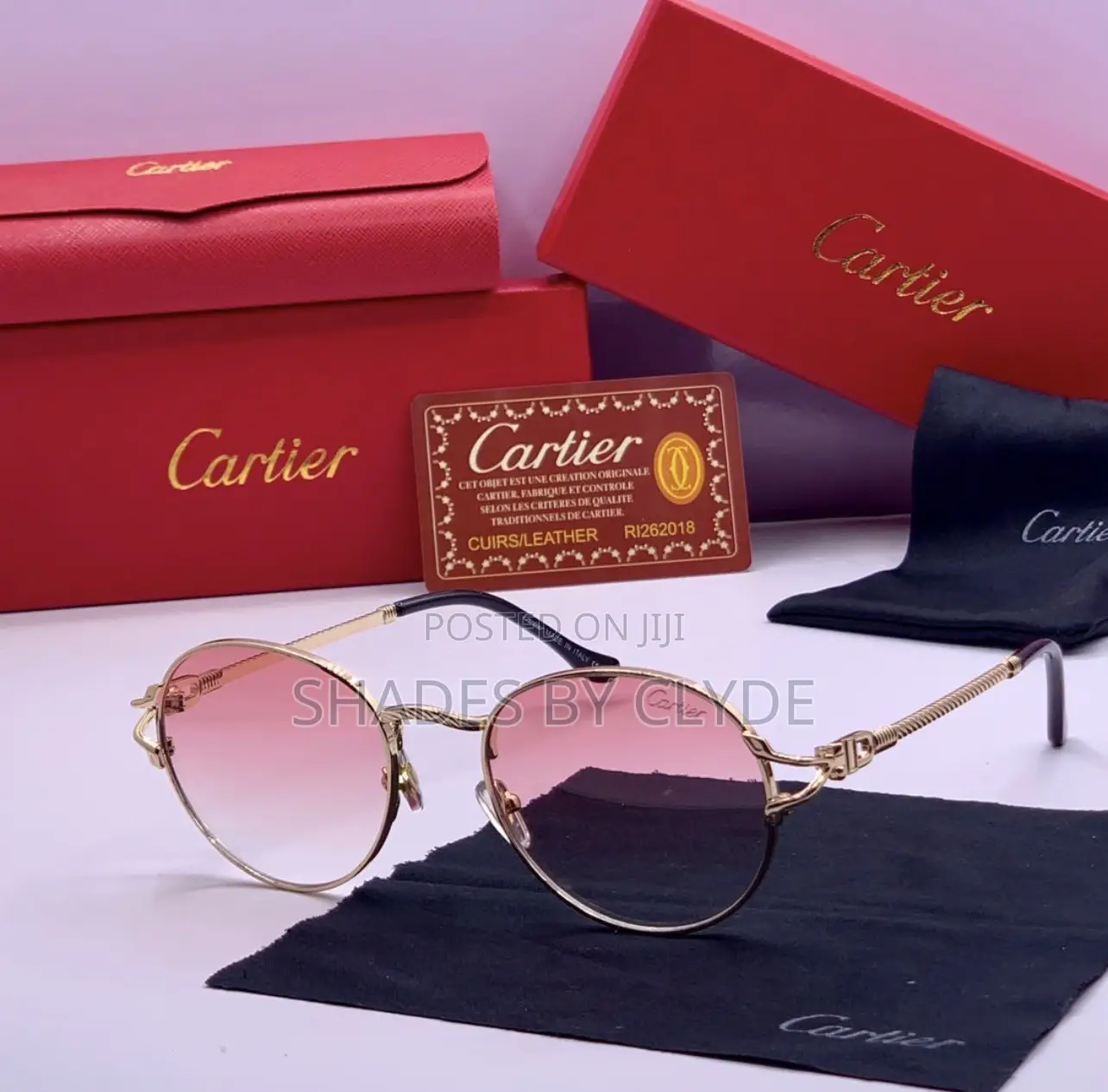 Luxury Cartier Multi Gradient Sunglasses – Elegant Designer Statement
