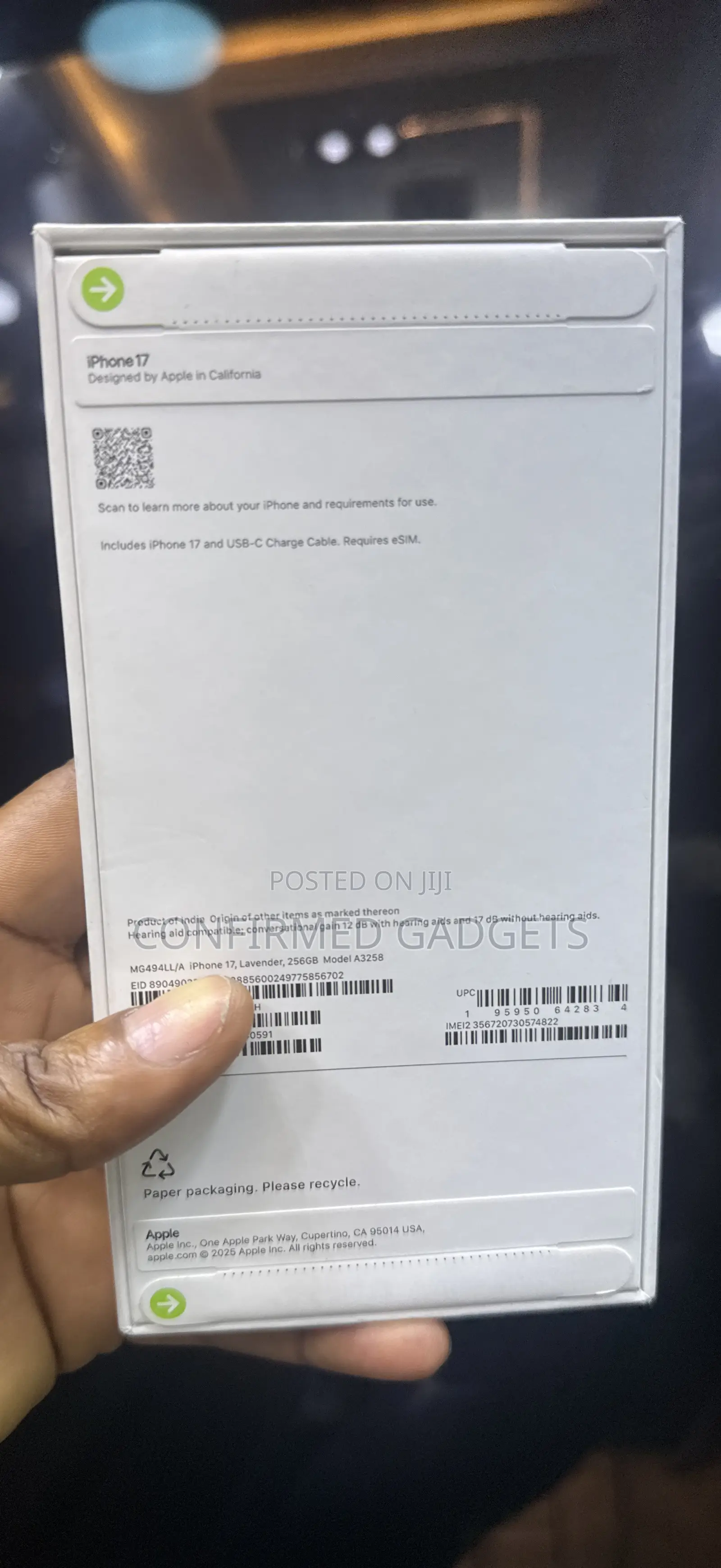 New Apple iPhone 17 256 GB Purple