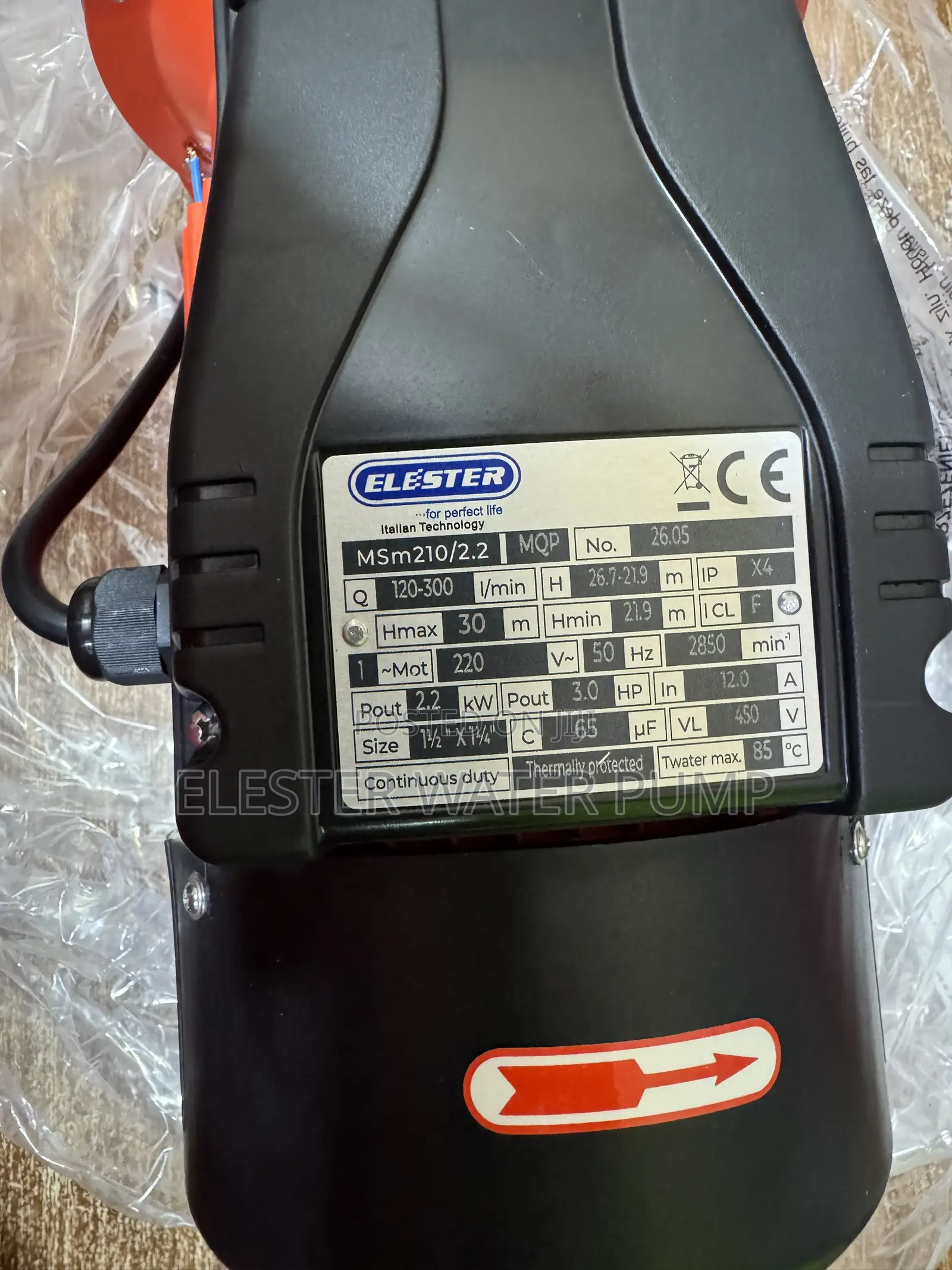 Elester 3.0 HP Single Phase Stainless Steel Pump