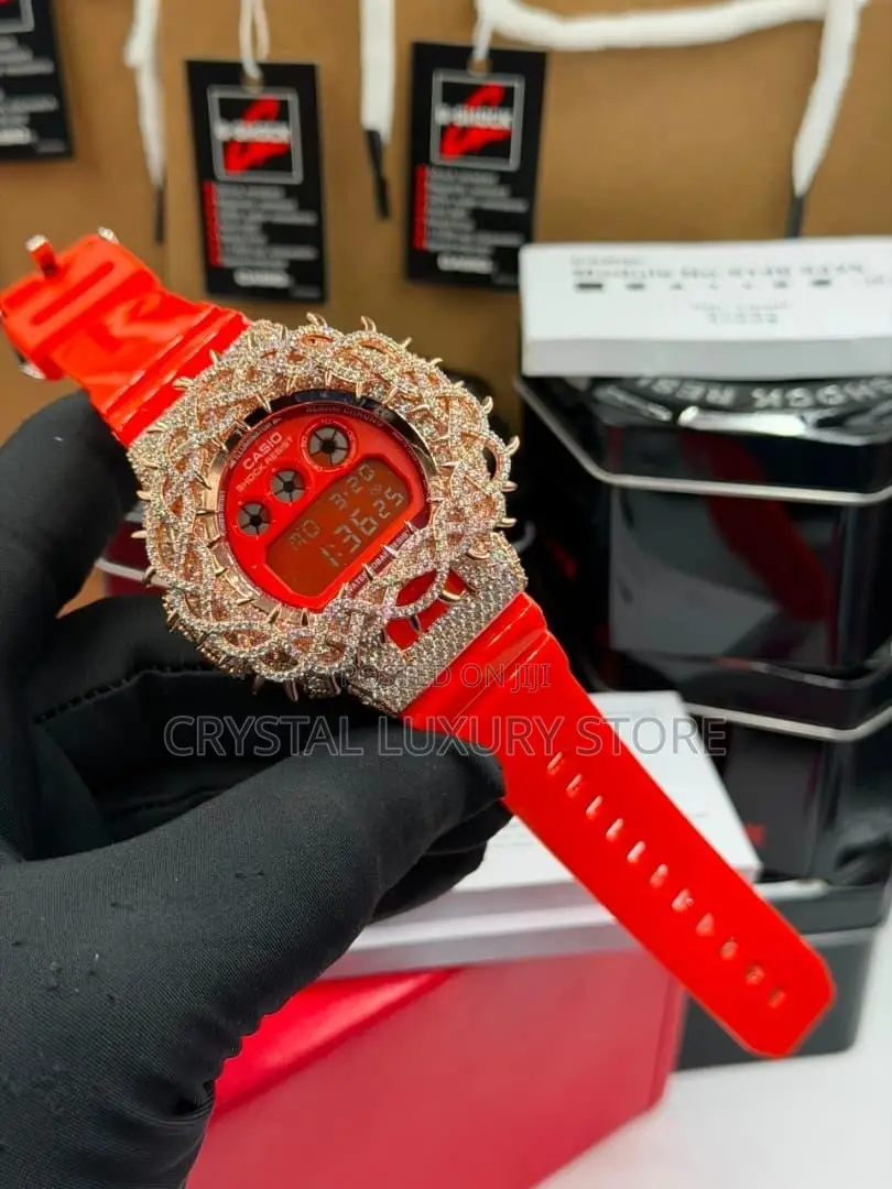 CZ Iced Out Quality Luxury Men G-Shock Wristwatch
