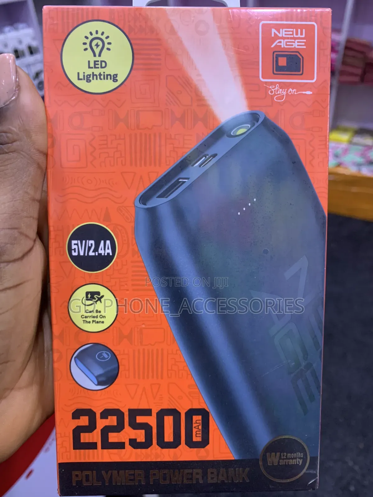 Original New Age 22500mAh Polymer Power Bank With LED Torch Light