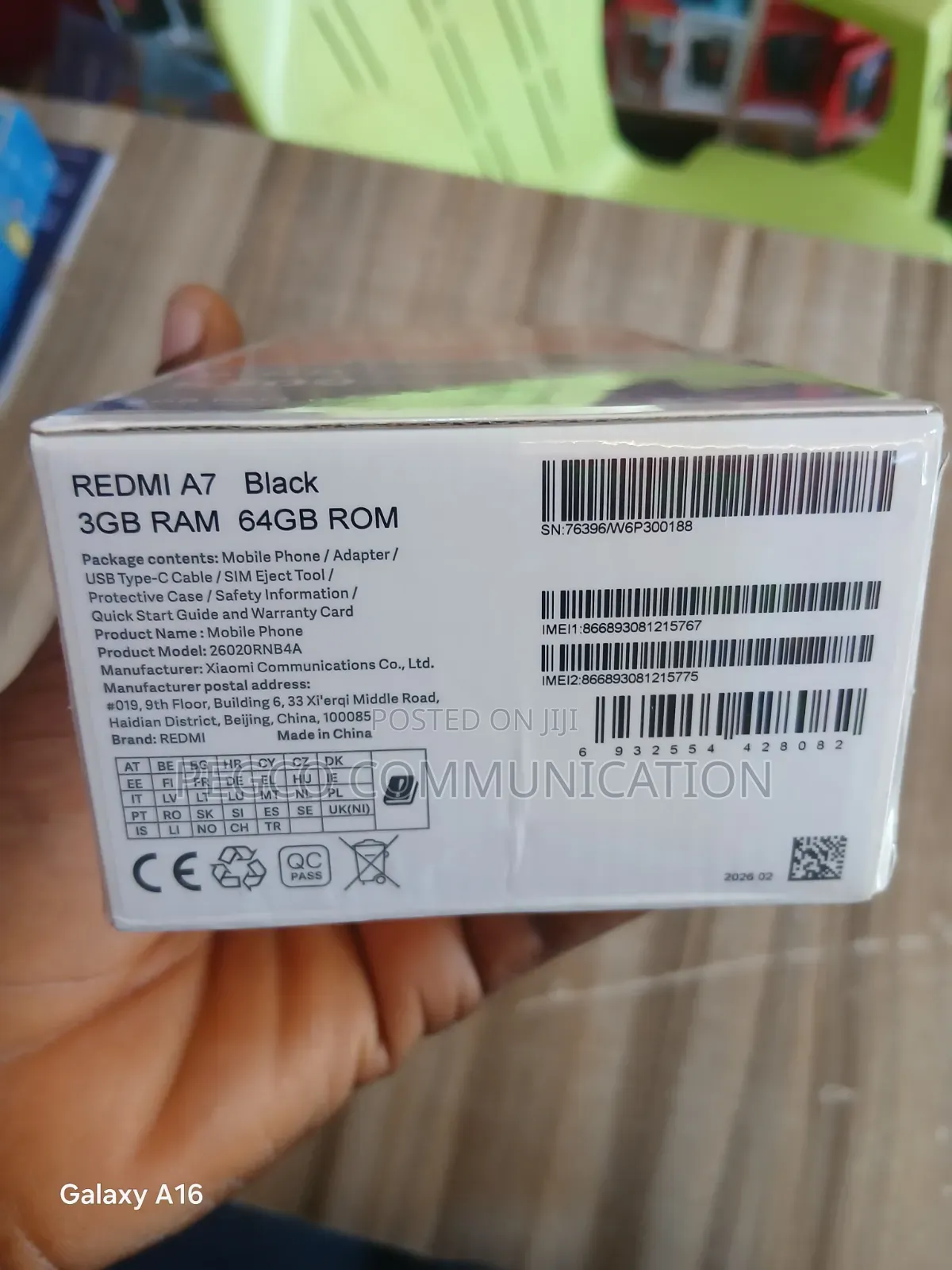 New Xiaomi Redmi A7 64 GB Black