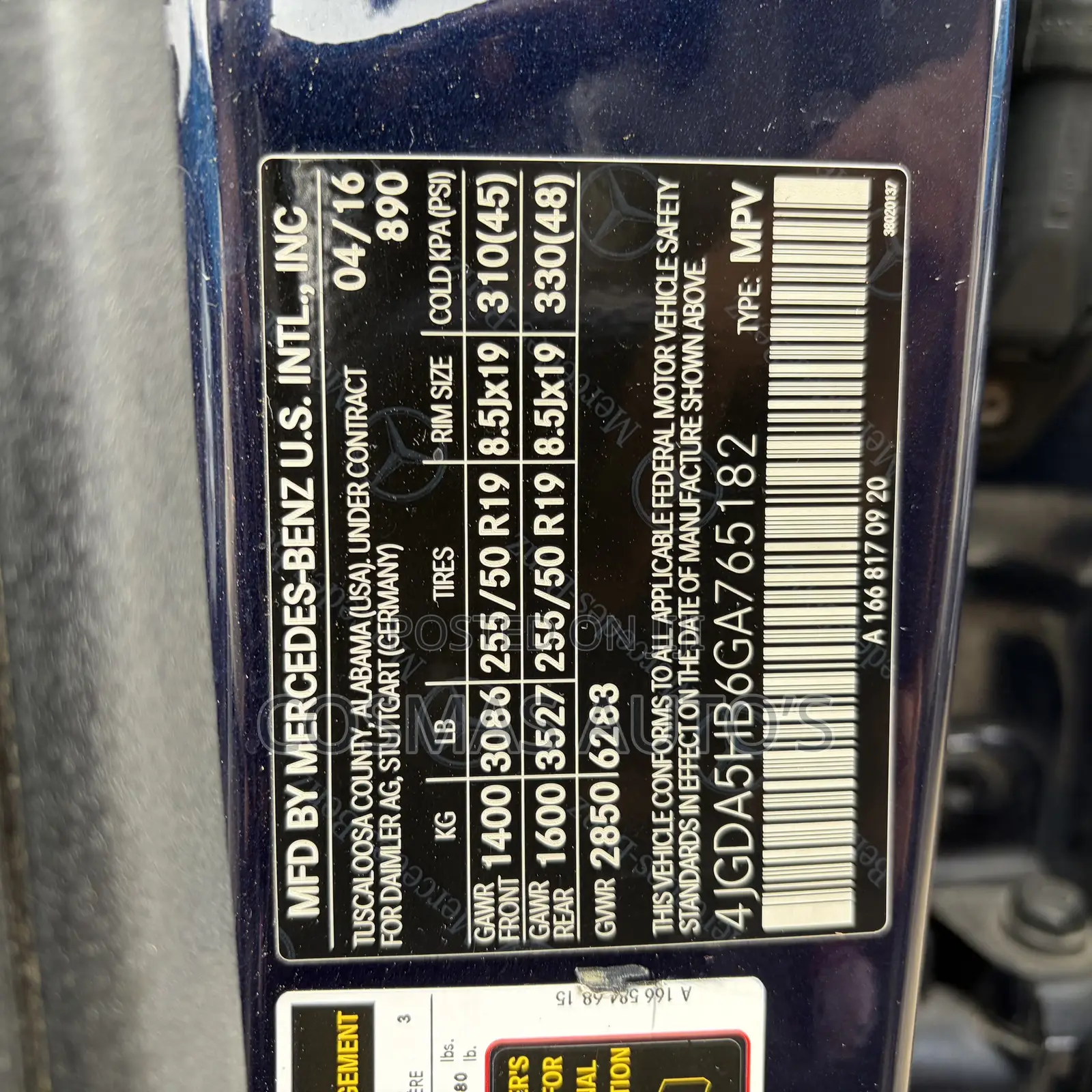 Mercedes-Benz GLE-Class AMG GLE 63 4MATIC 2016 Blue