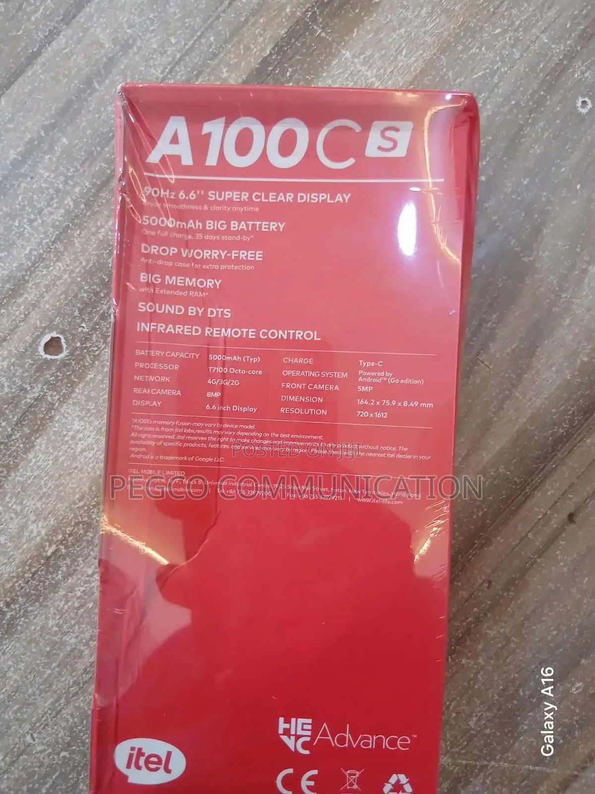 New Itel A100C 64 GB Black