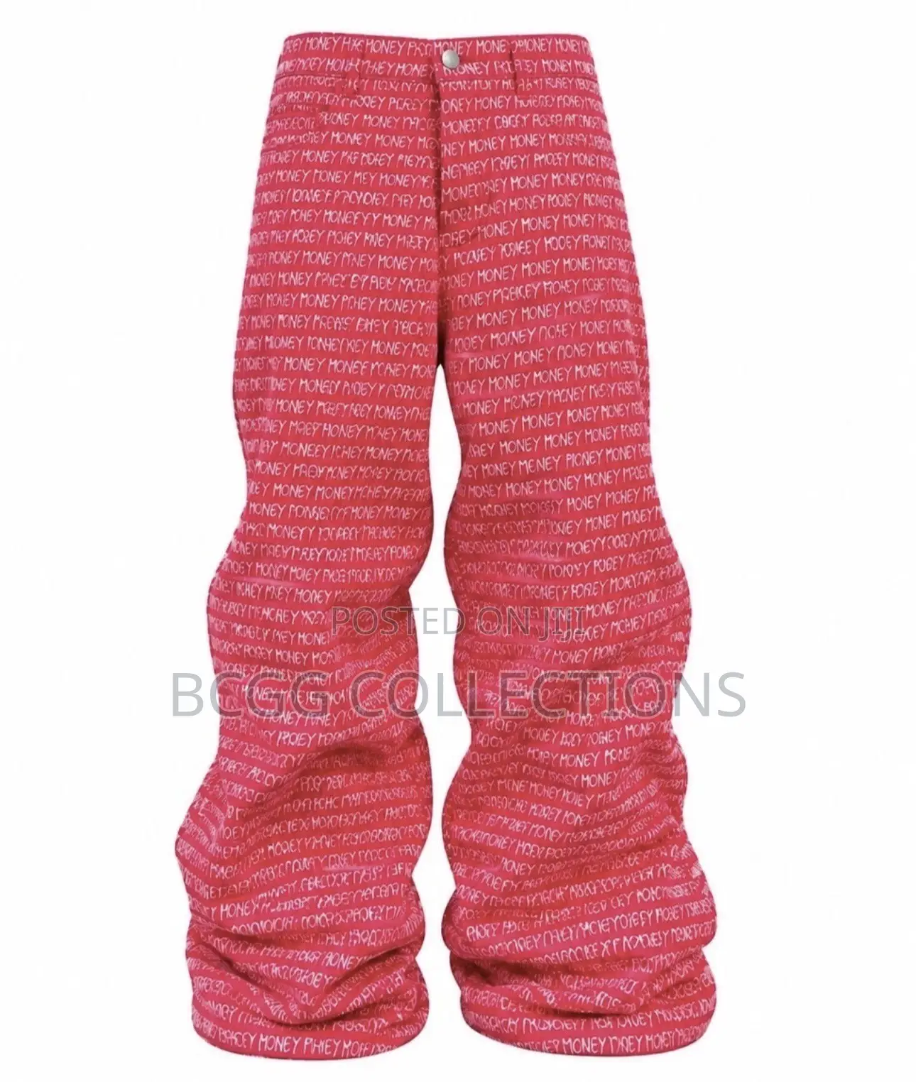 Designer All Over Print Stacked Streetwear Pants Jeans