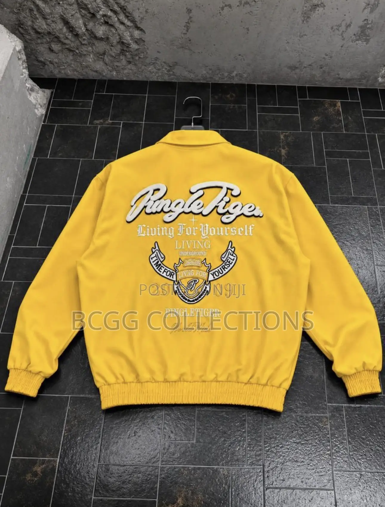 Designer Pingletiger Embroidered Zip-Up Streetwear Jacket