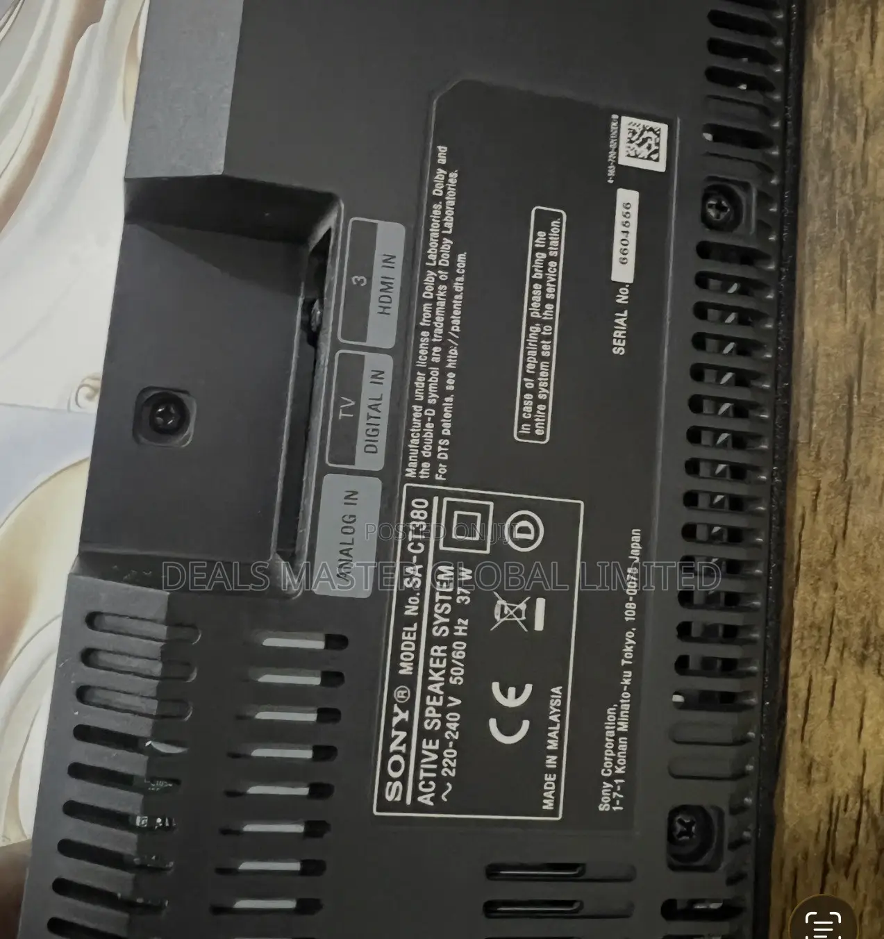 UK Used-New Sony Sound Bar and Subwoofer Bluetooth Supported