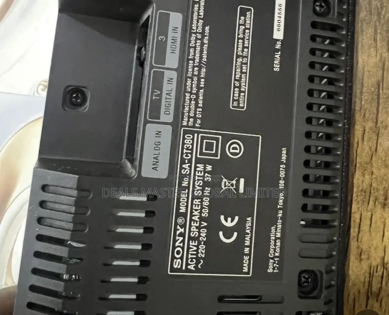 UK Used-New Sony Sound Bar and Subwoofer Bluetooth Supported