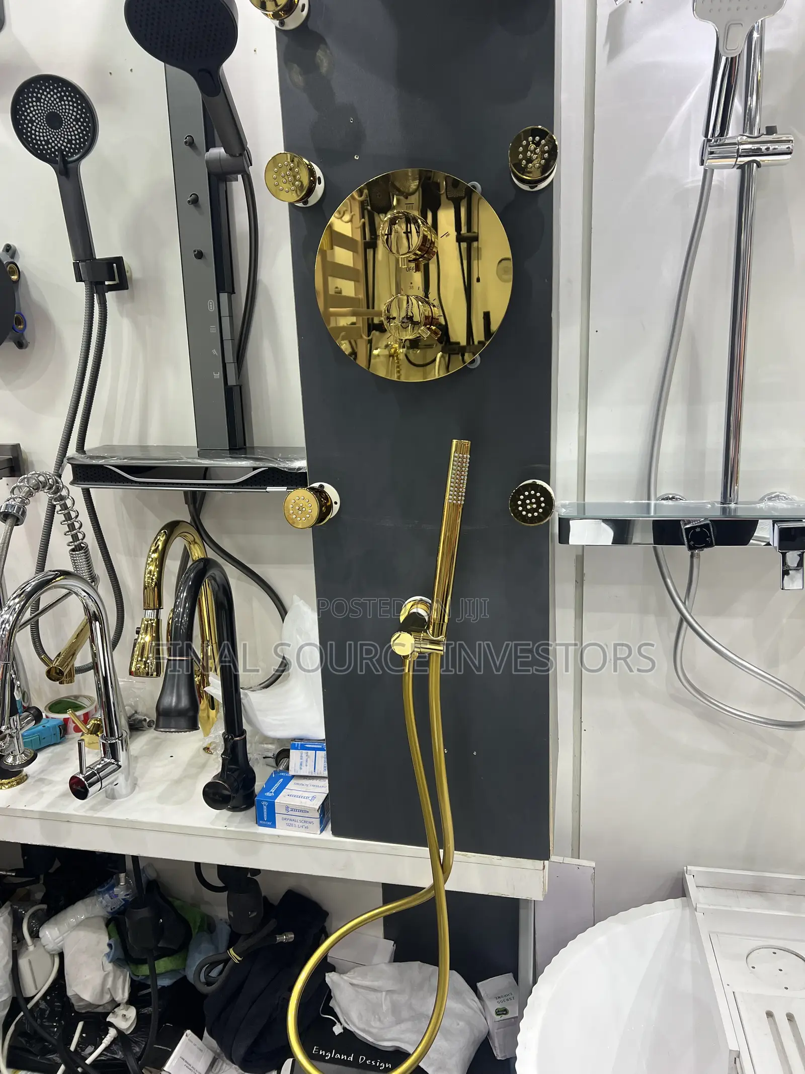 Luxury Gold Conduit Shower Set