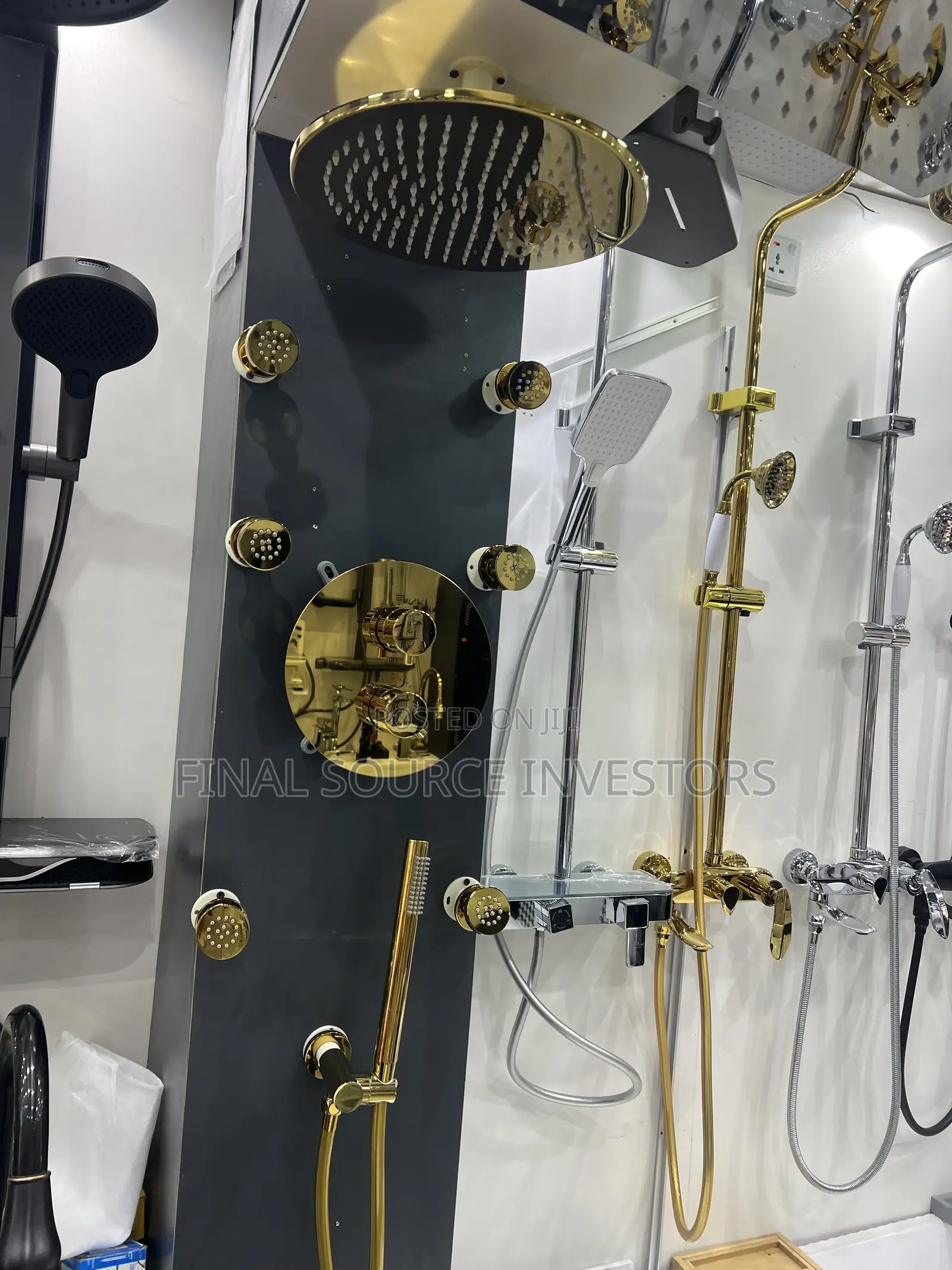 Luxury Gold Conduit Shower Set