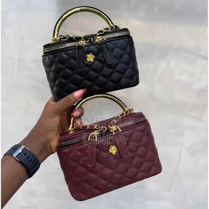 Original Quality Carton Leather Bag With Slippers. (Both Combo)