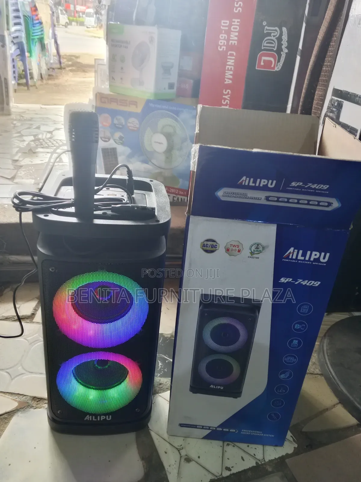 Rechargeable Sound System With Mic