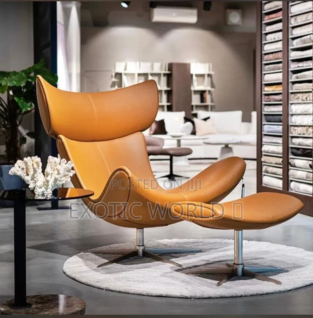 Luxury Foreign Lounge Chair With Footstool Ergonomic Office Chair