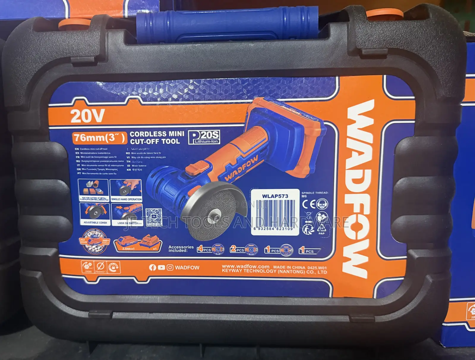 Wadfow 20V Cordless Mini Cut-Off Tool (Model WLAP573)