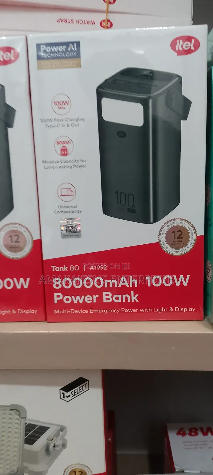 Itel 80000mAh 100W Fast Charging Multi-Functional Powerbank Laptop