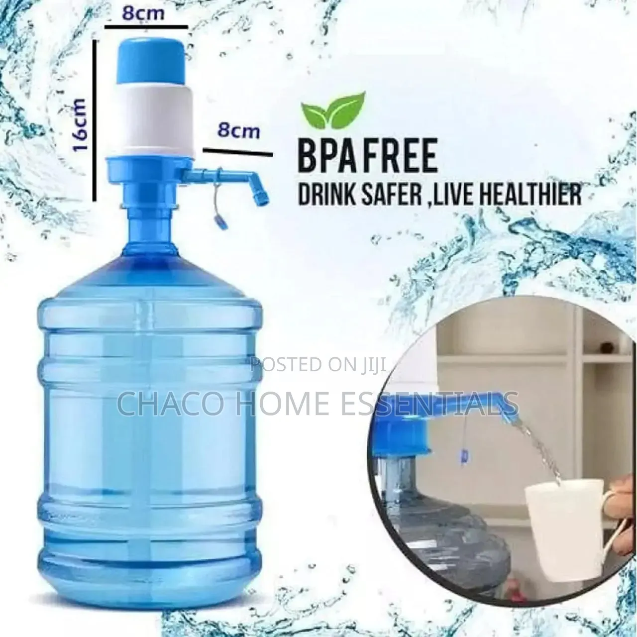 Manual Drinking Water Pump - Hand Press Dispenser for Gallon Bottles