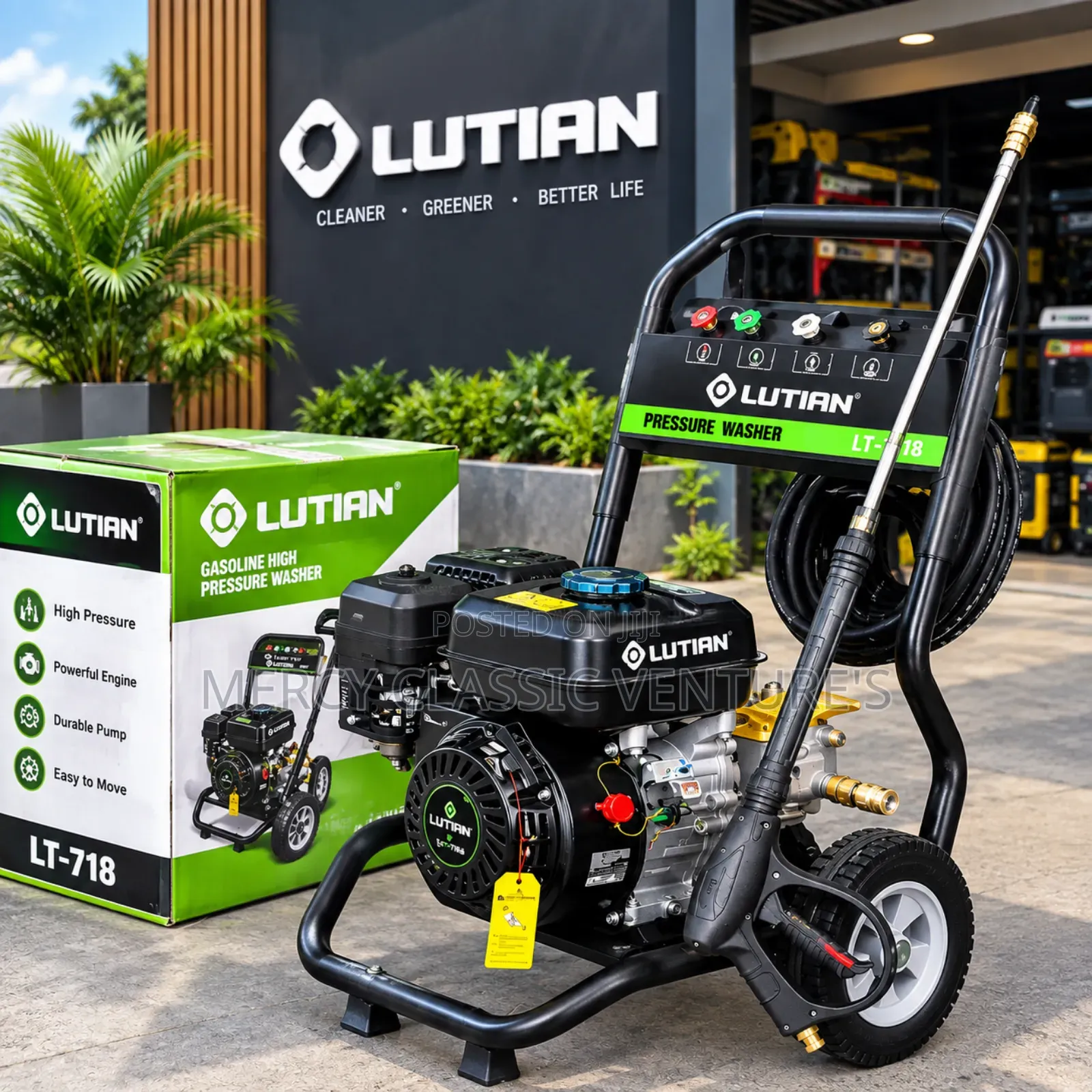 7HP LUTIAN LT-718 Petrol High Pressure Washer Heavy-Duty LUTIAN LT-718