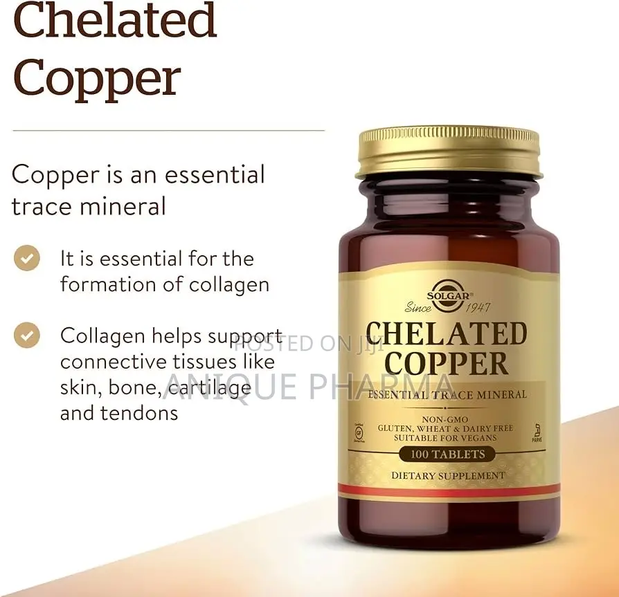 Chelated Copper Supplements – Essential Trace Mineral X 100
