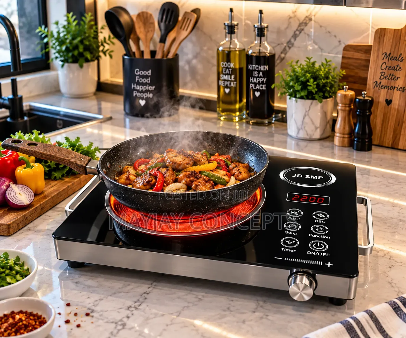 JD SMP Infrared Electric Hot Plate With Touch Control and Timer–HP20