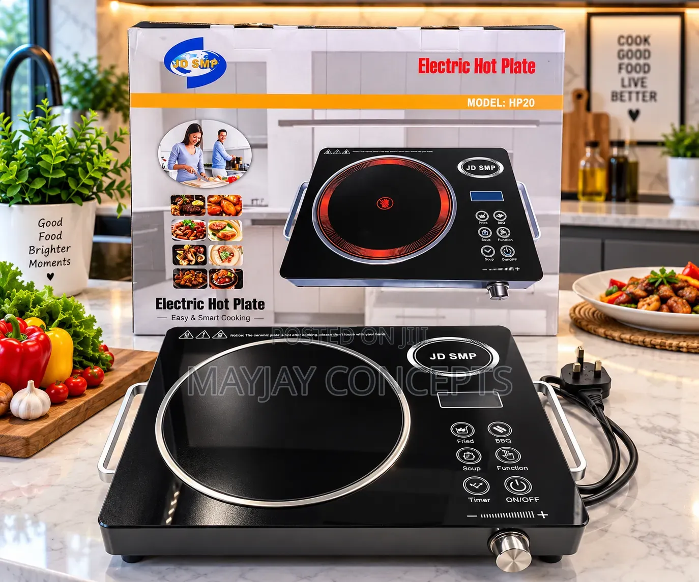 JD SMP Infrared Electric Hot Plate With Touch Control and Timer–HP20