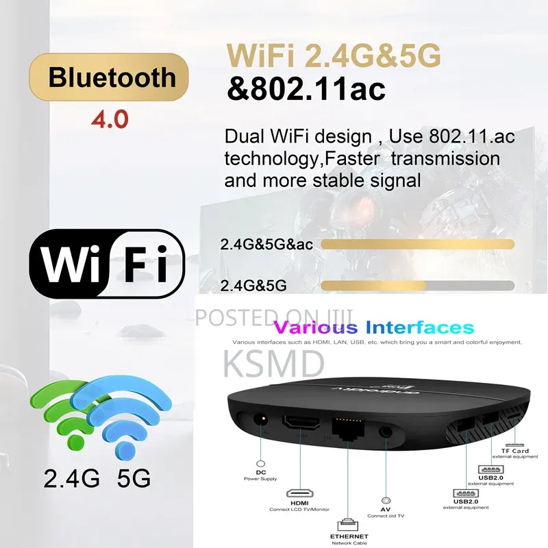 8g/128g Android TV BOX, Android 13 ,Bluetooth Voice Remote Control