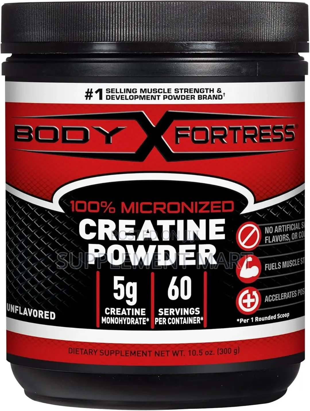 Body Fortress 100% Micronised Creatine Monohydrate 300G - 60 Servings