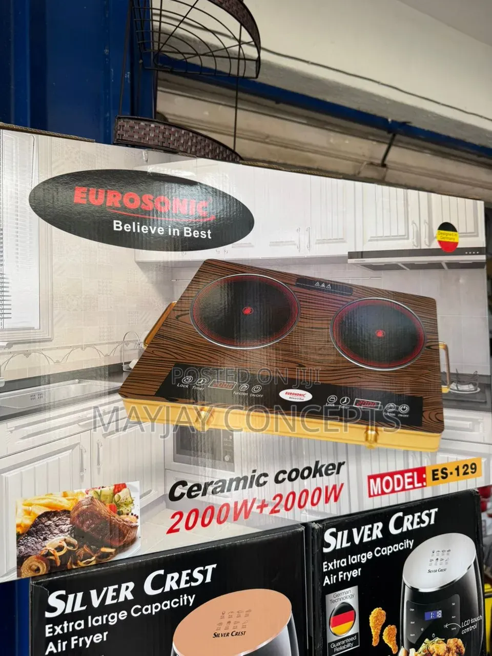 Eurosonic Double Infrared Hot Plate Cooker With 7 Functions●Timer●Lock