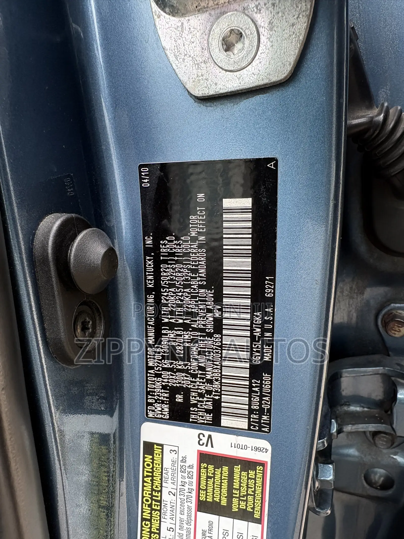 Toyota Venza Limited 2010 Blue