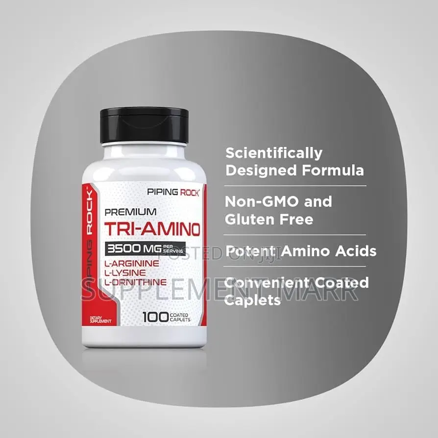 Tri Amino Complex – L-Lysine, L-Arginine, L-Ornithine X 100 Caplets