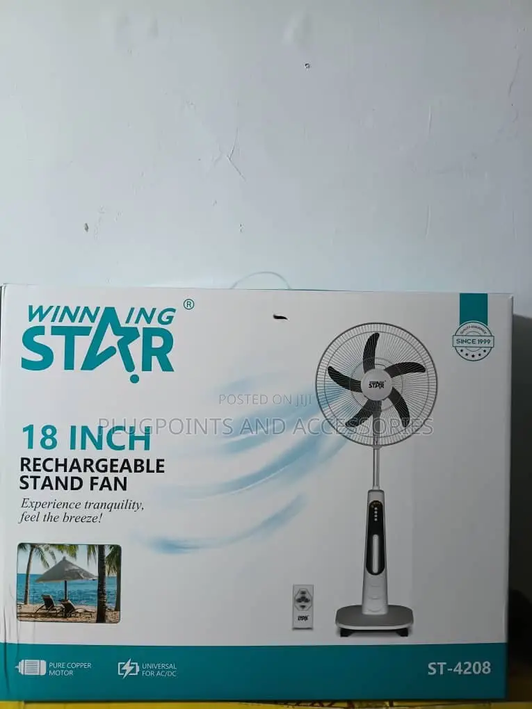 Winning Star Pure Copper Motor Rechargeable Fan18”
