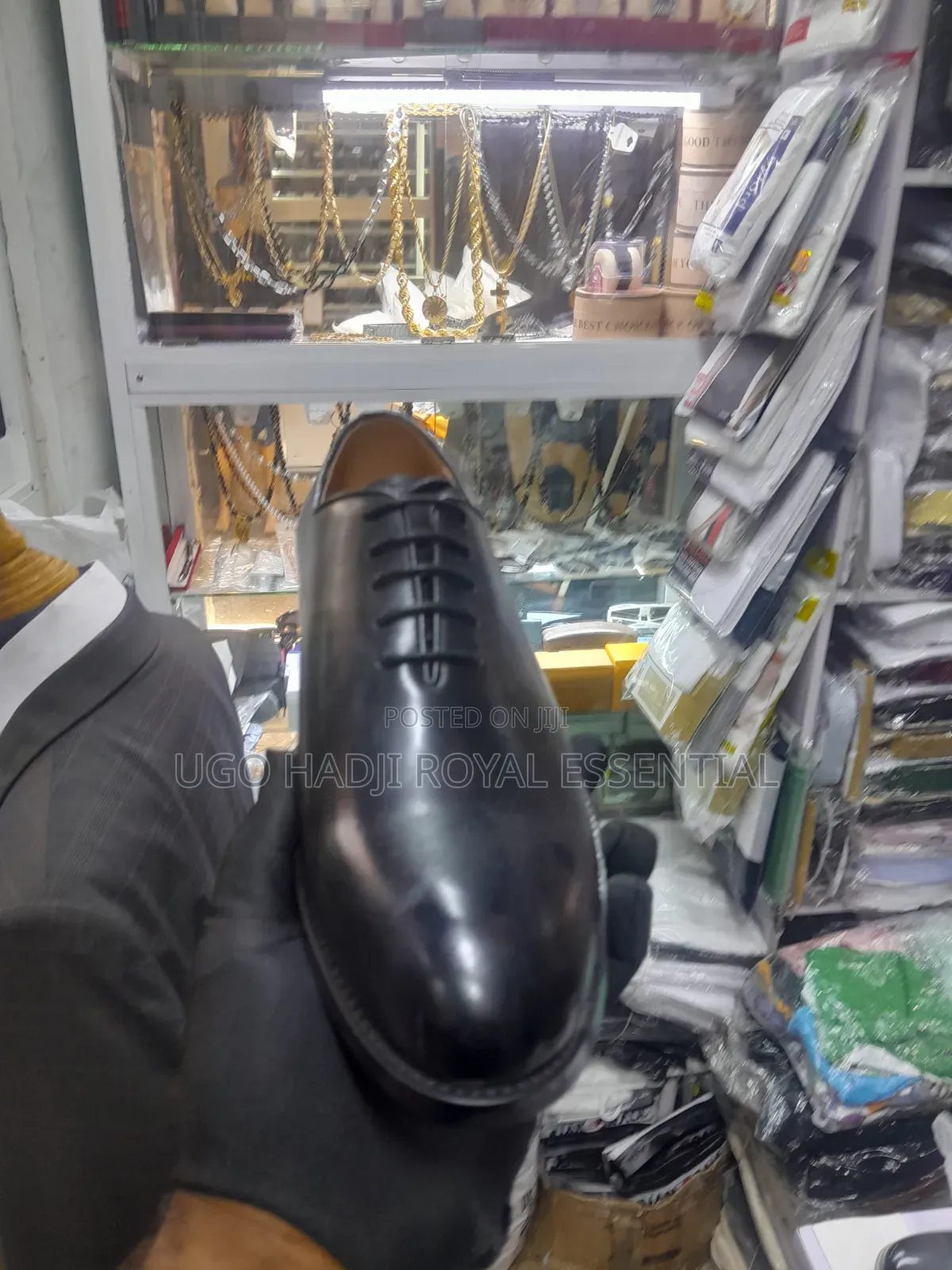 Men's Premium Black Leather Wholecut Oxford Formal Dress