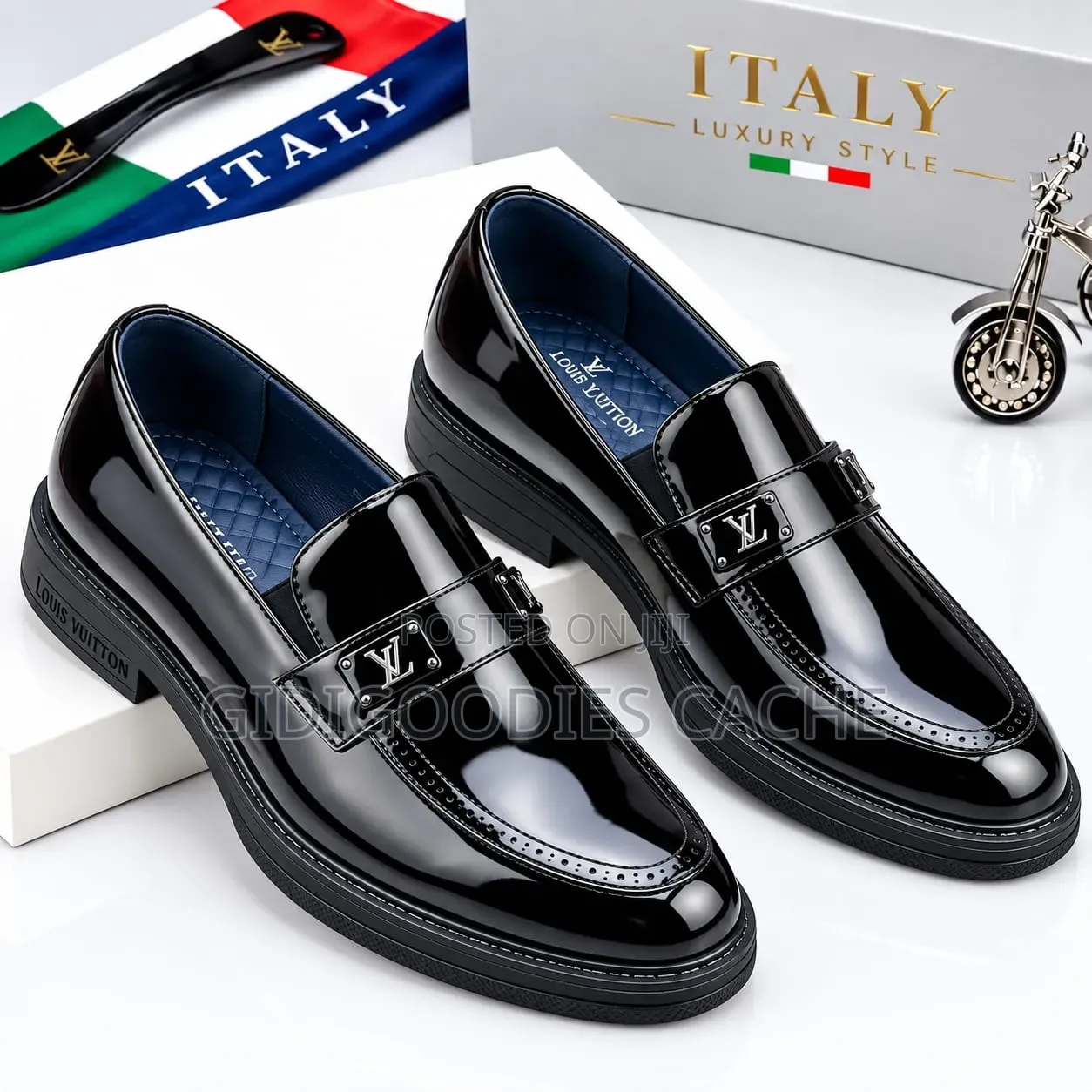Men's All-Black Chunky Shoes Size 40-45