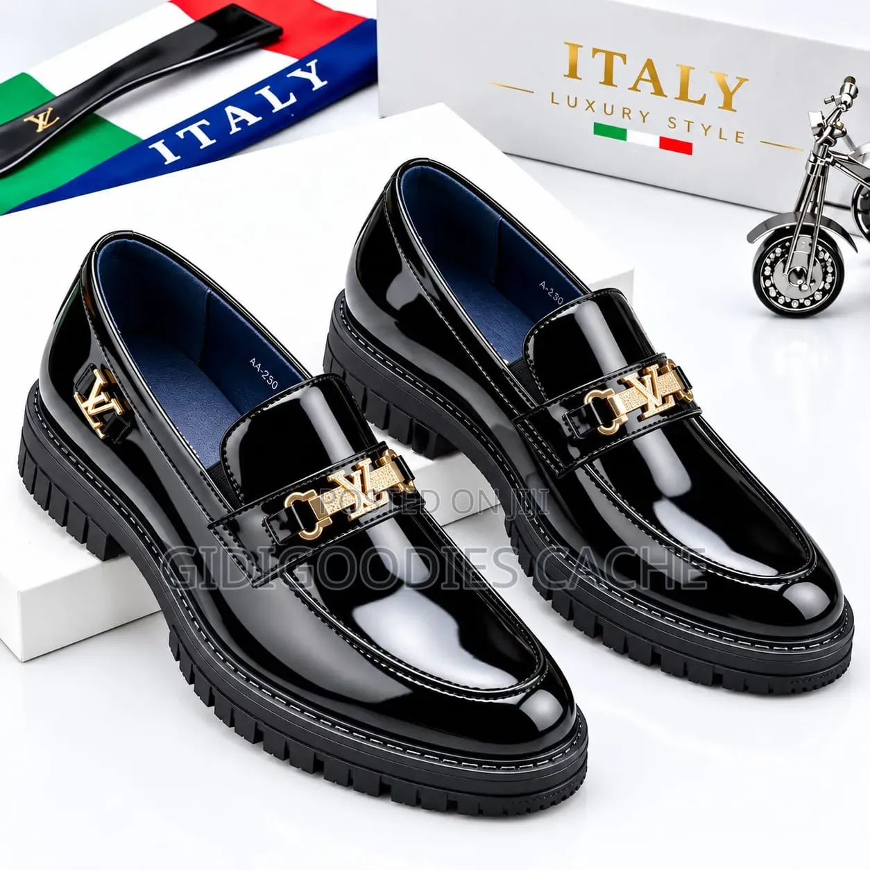 Men's All-Black Chunky Shoes Size 40-45
