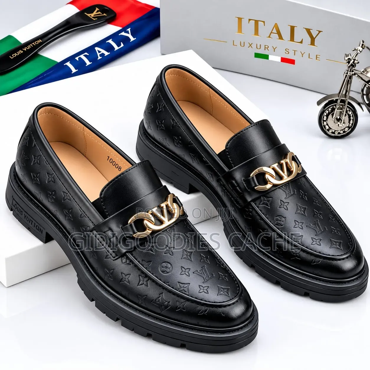 Men's All-Black Chunky Shoes Size 40-45