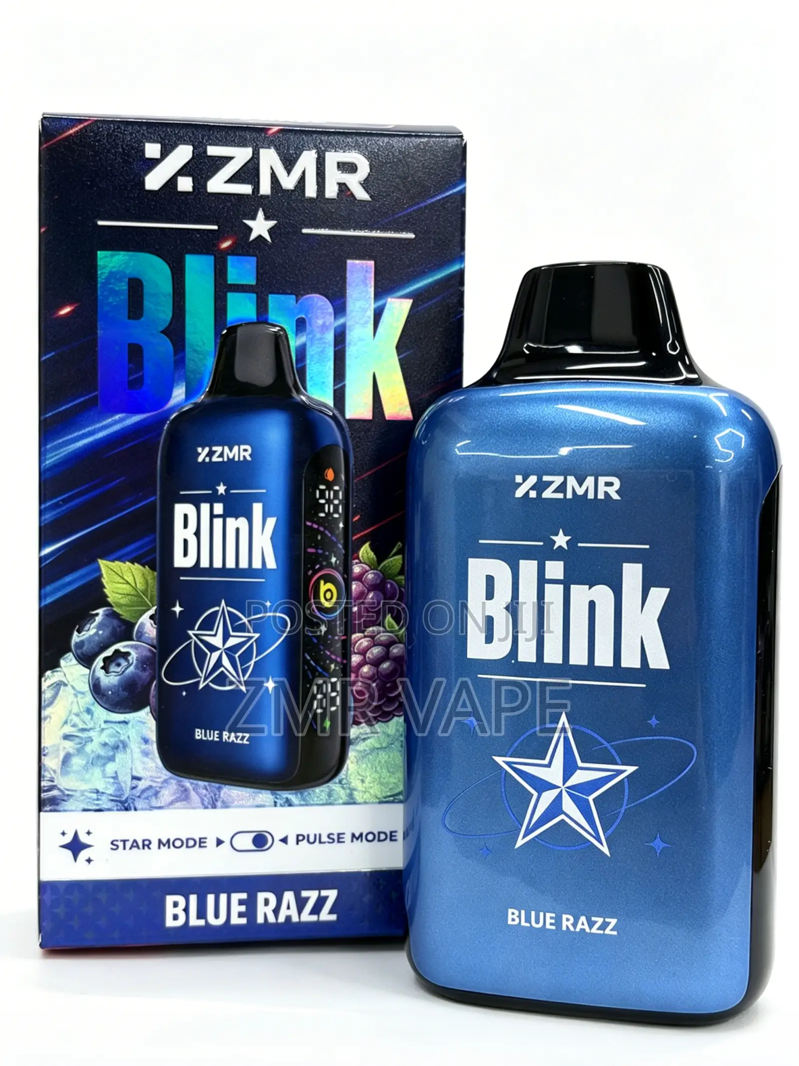 ZMR BLINK Blue Razz Rechargeable Disposable Vape – 50,000 Puffs