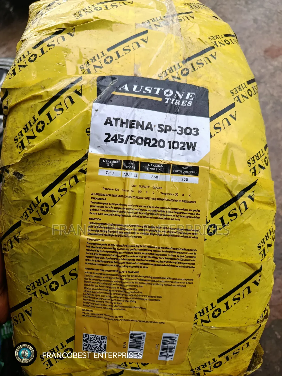 245/50r20 Austone Tyre for Venza