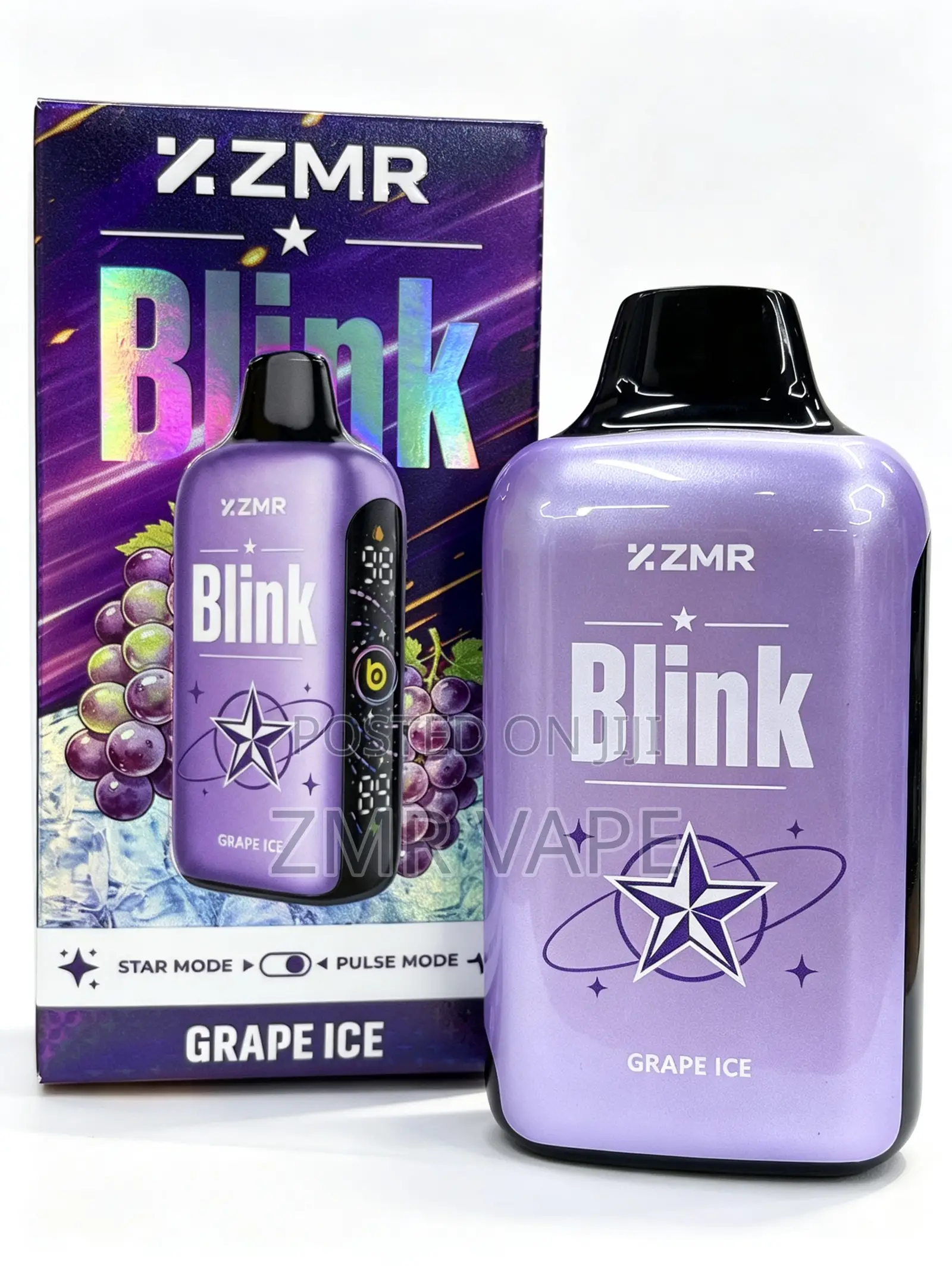 ZMR BLINK Grape Ice Rechargeable Disposable Vape – 50,000 Puffs