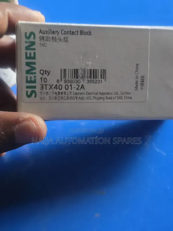 SIEMENS | 3TX40 01-2a | Auxiliary Contact Block Contacts 1NC 3TF 3TS