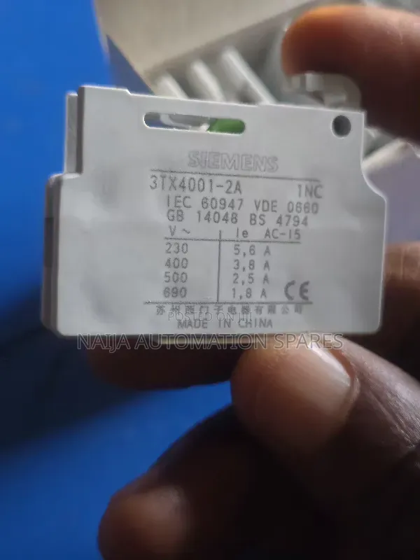 SIEMENS | 3TX40 01-2a | Auxiliary Contact Block Contacts 1NC 3TF 3TS
