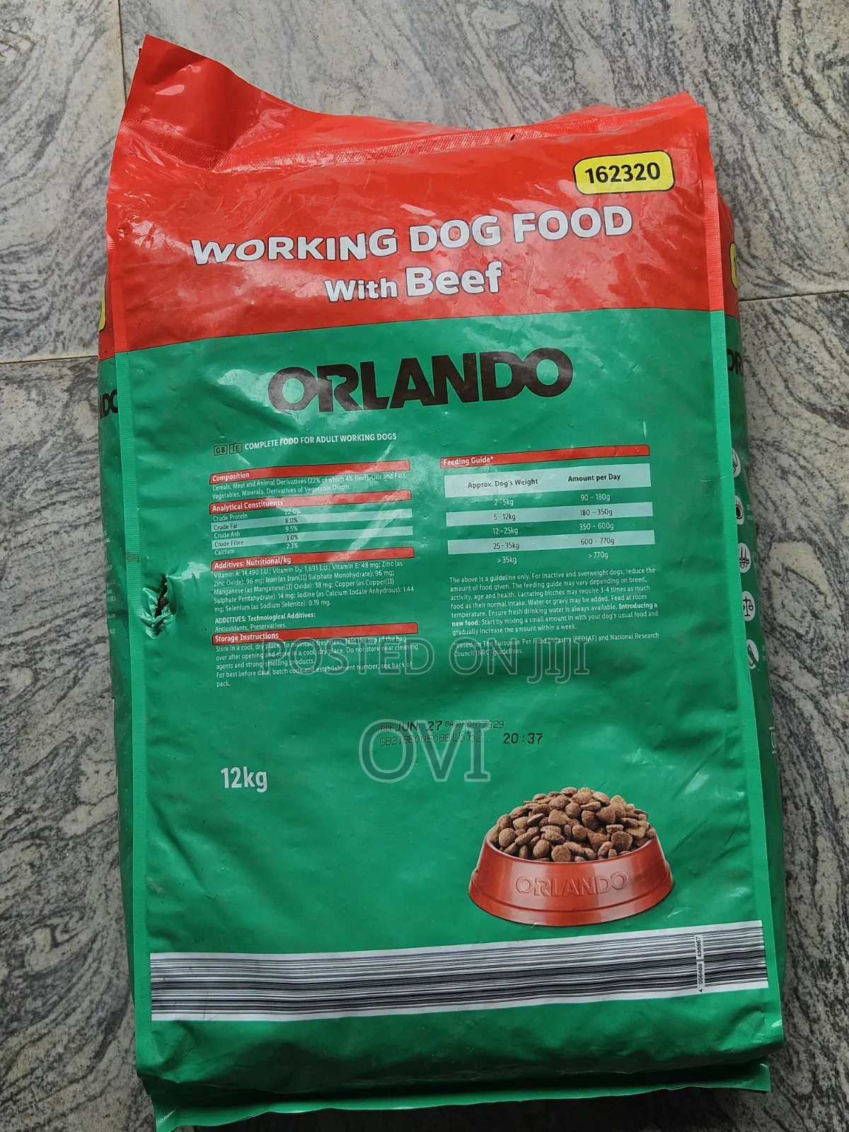 Orlando Dog Kibbles Dry Food 12kg