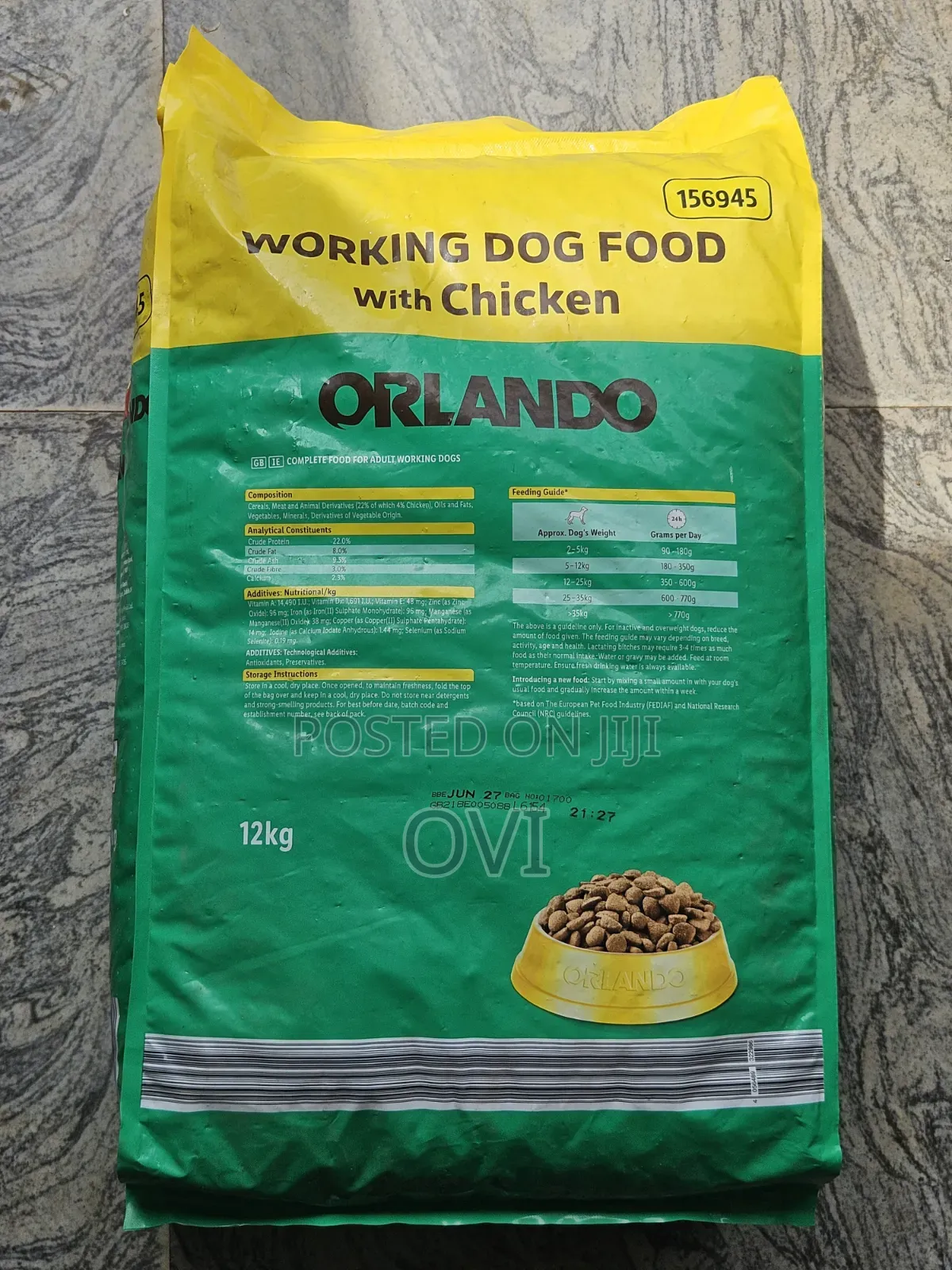 Orlando Dog Kibbles Dry Food 12kg