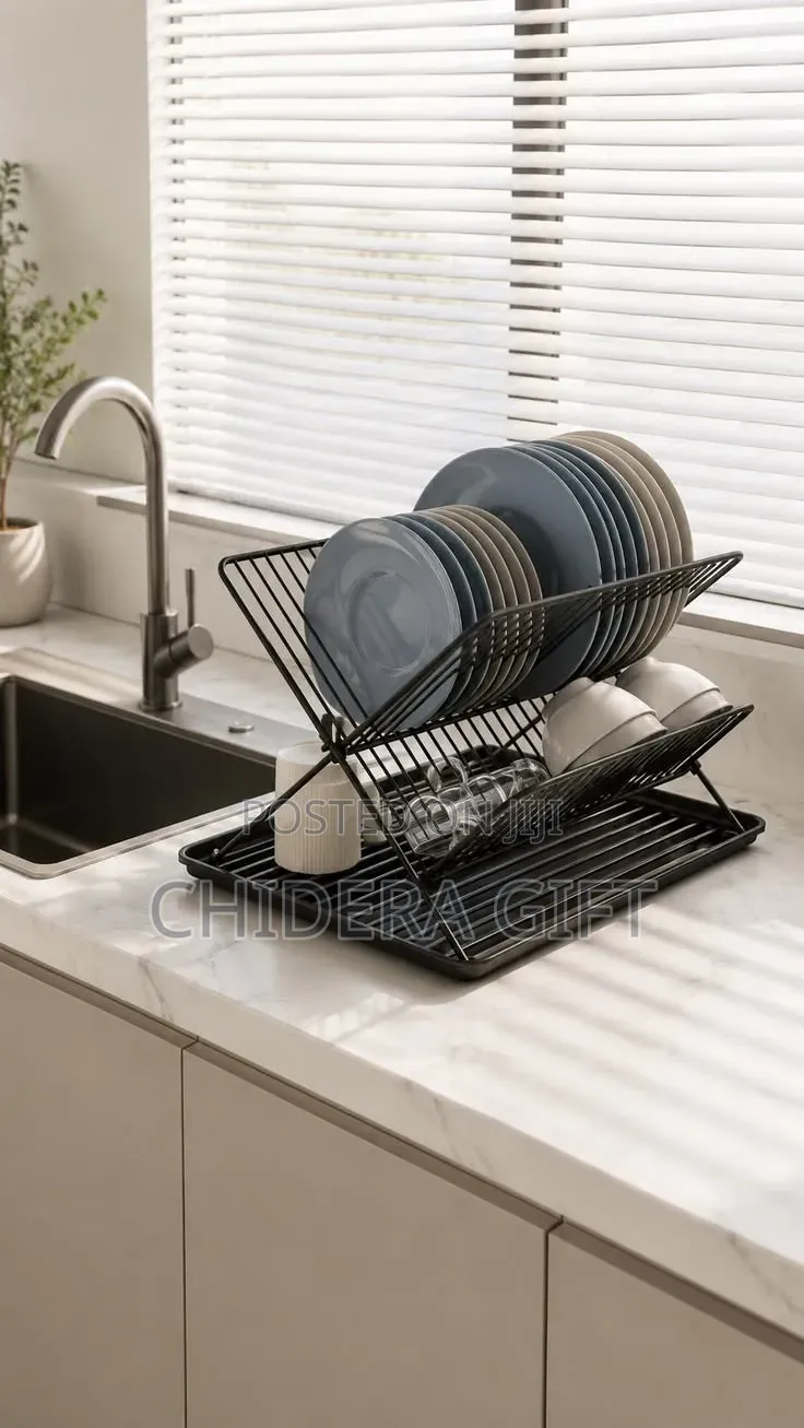 Foldable Dish Rack - Space Saving Kitchen Dish Drainer