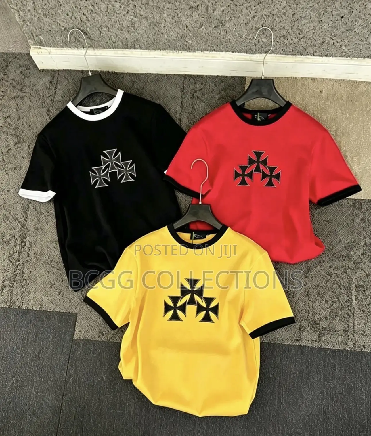 Triple Cross Graphic Ringer Tees Bitcoin Box Logo Ringer T-Shirt